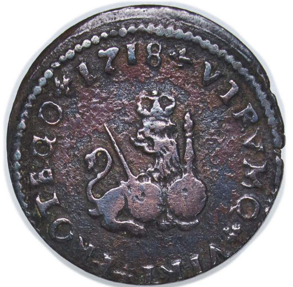 FELIPE V. 1 Maravedí. La Seca (Barcelona). 1718 B.