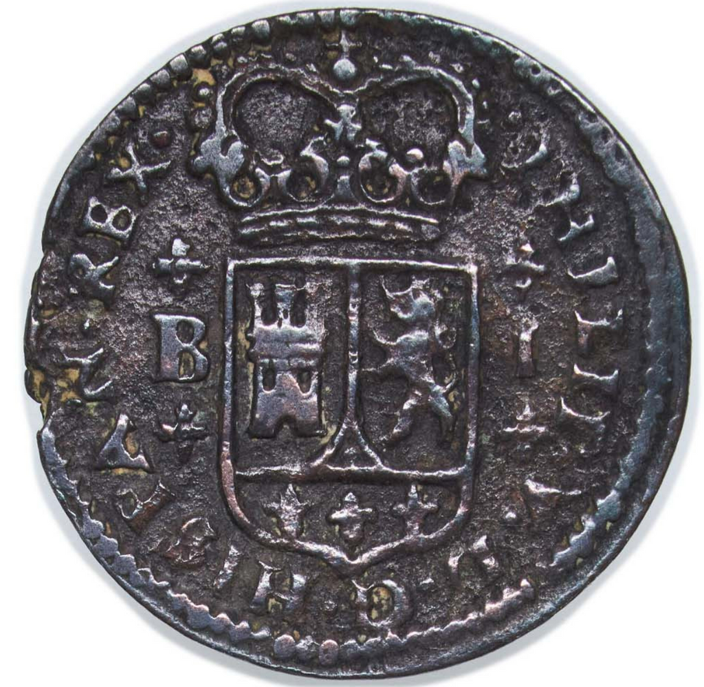 FELIPE V. 1 Maravedí. La Seca (Barcelona). 1718 B.