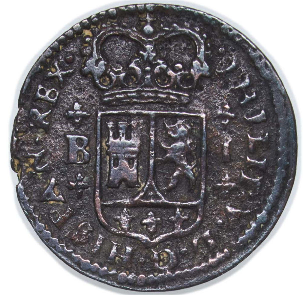 FELIPE V. 1 Maravedí. La Seca (Barcelona). 1718 B.
