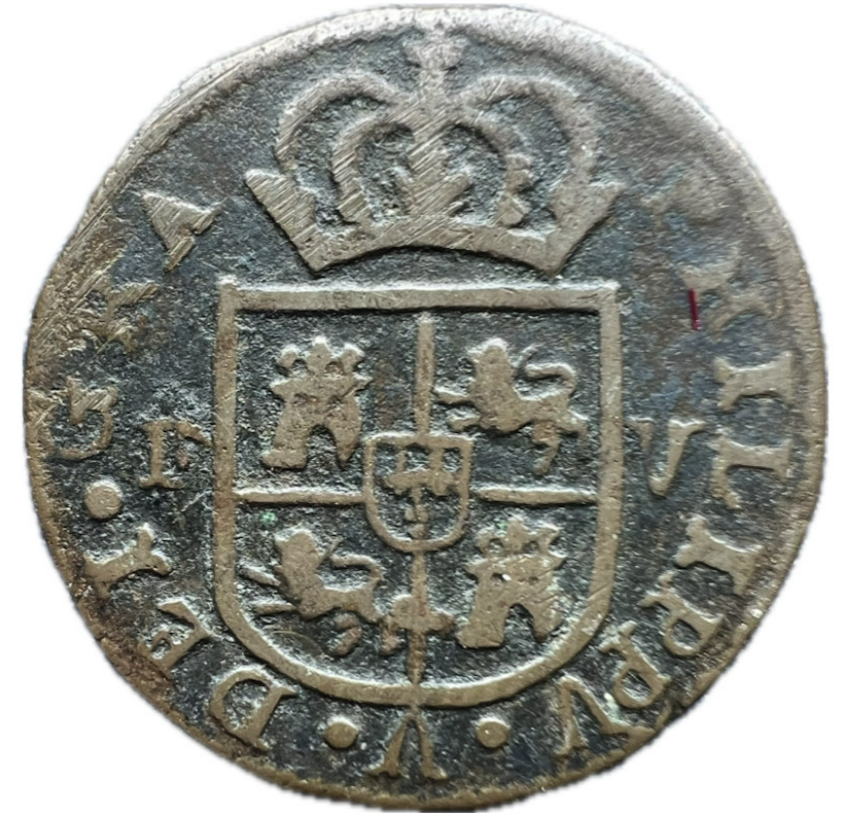 Felipe V (1700-1746). Treseta (de diner). 1710. Valencia.