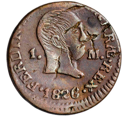 1826. Fernando VII. Pamplona. 1 maravedí.