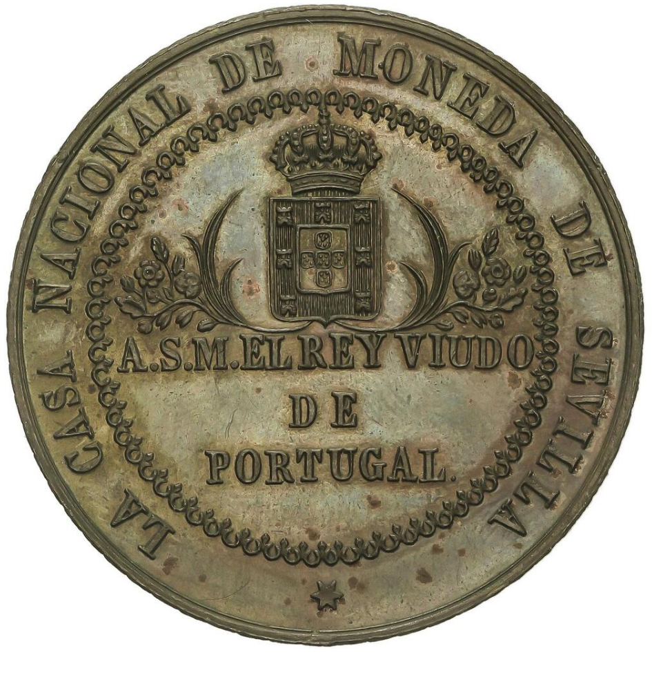 Medalla Visita de D. Fernando a la Casa de la Moneda. 1856. SEVILLA. EBC