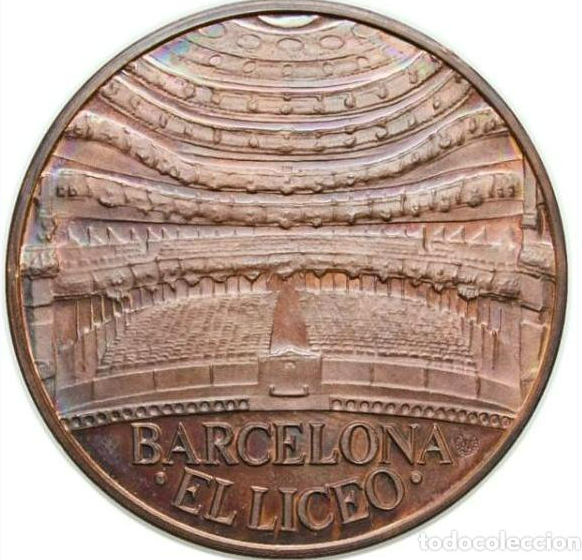 Medalla de 1972. 125 Aniversario del Liceo de Barcelona (1847-1972) Sin Circular. Rara