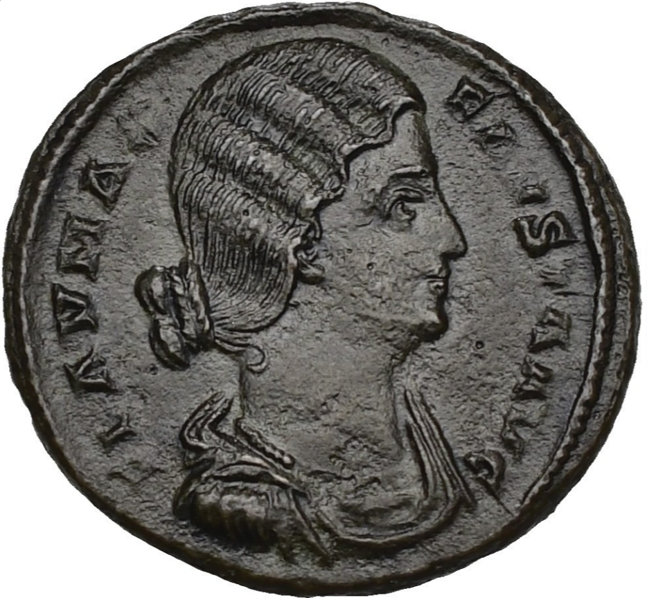 Fausta, nummus, Siscia, 2ª officina, 325-326. RIC VII 205.