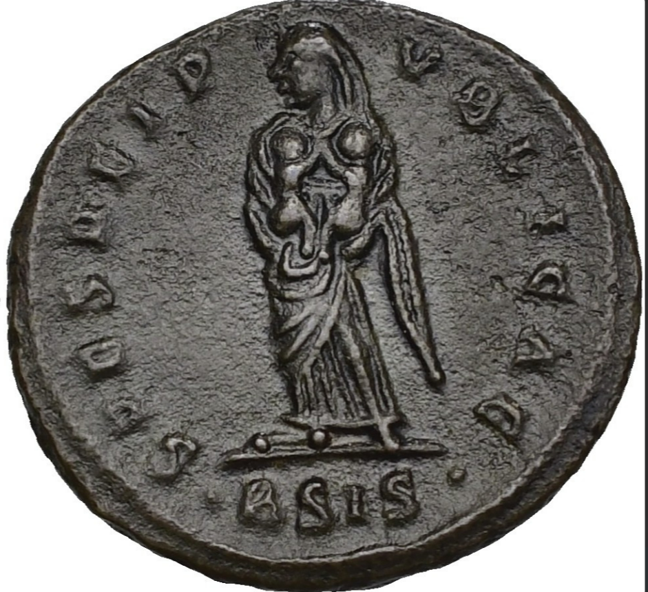 Fausta, nummus, Siscia, 2ª officina, 325-326. RIC VII 205.