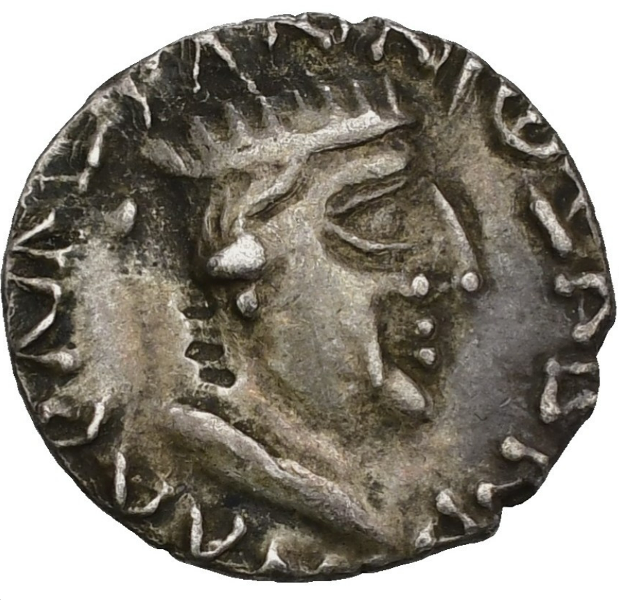 Indo-partos, reino Sátrapa, Nahapana, dracma (ca. 105-125 d.C.).