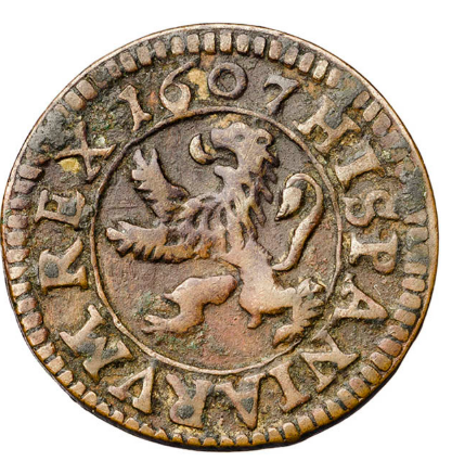 1607. Felipe III. Segovia. 2 maravedís. MBC+. Buen ejemplar