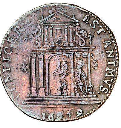 1649. Felipe IV. Amberes. Tesorería desconocida. La paz de Münster. Jetón.