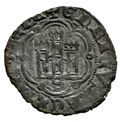 ENRIQUE III (1390-1406). Blanca. Sevilla. MBC/MBC-.