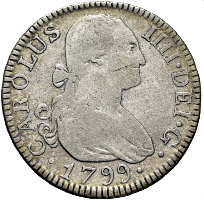 CARLOS IV. Madrid. 2 reales. 1799. MF.