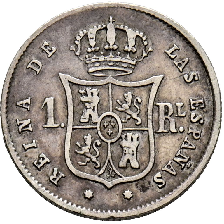 ISABEL II (1833-1868). 1 Real. 1858. Sevilla. Escasa