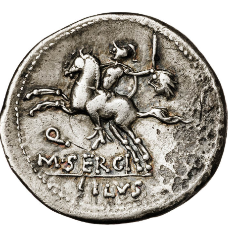 GENS SERGIA (hacia 116-115 a.C.) Denario. Roma