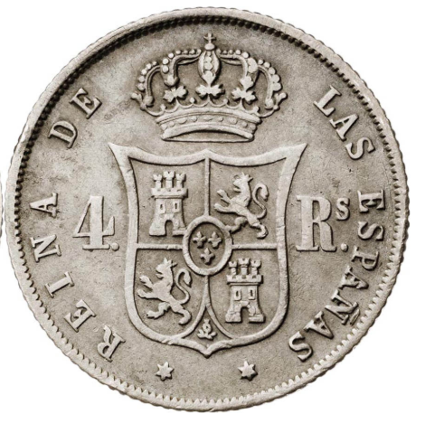1858. Isabel II. Madrid. 4 reales.
