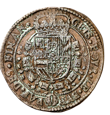 1683. Carlos II. Bruselas. Oficina Imperial de Finanzas. Jetón.