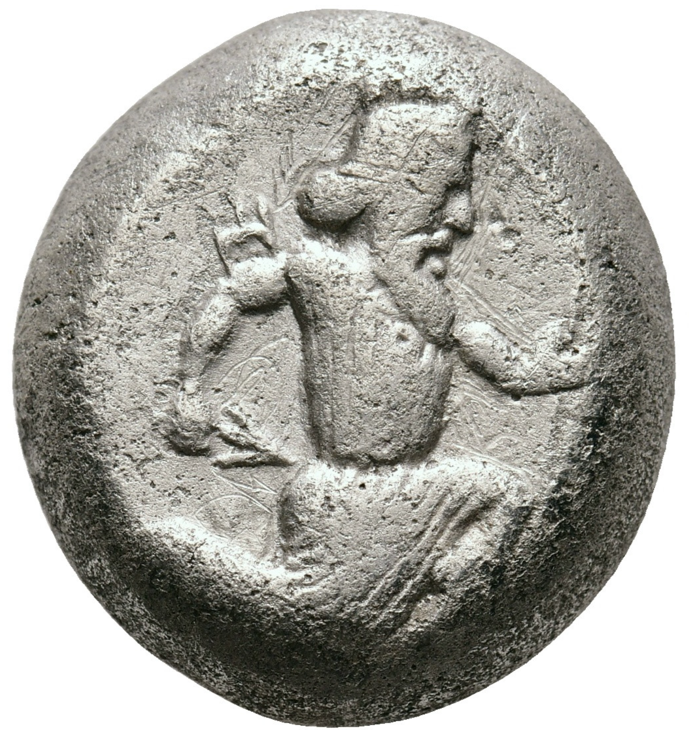 Imperio aqueménida. Época de Artajerjes I a Darío II (circa 455–420 a.C.). Siglo. Ceca de Sardes.