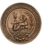 ALFONSO XII.&nbsp;Medalla Exposición Aragonesa de 1885 y 1886.&nbsp;REAL SOCIEDAD ECONÓMICA ARAGONESA. ZARAGOZA