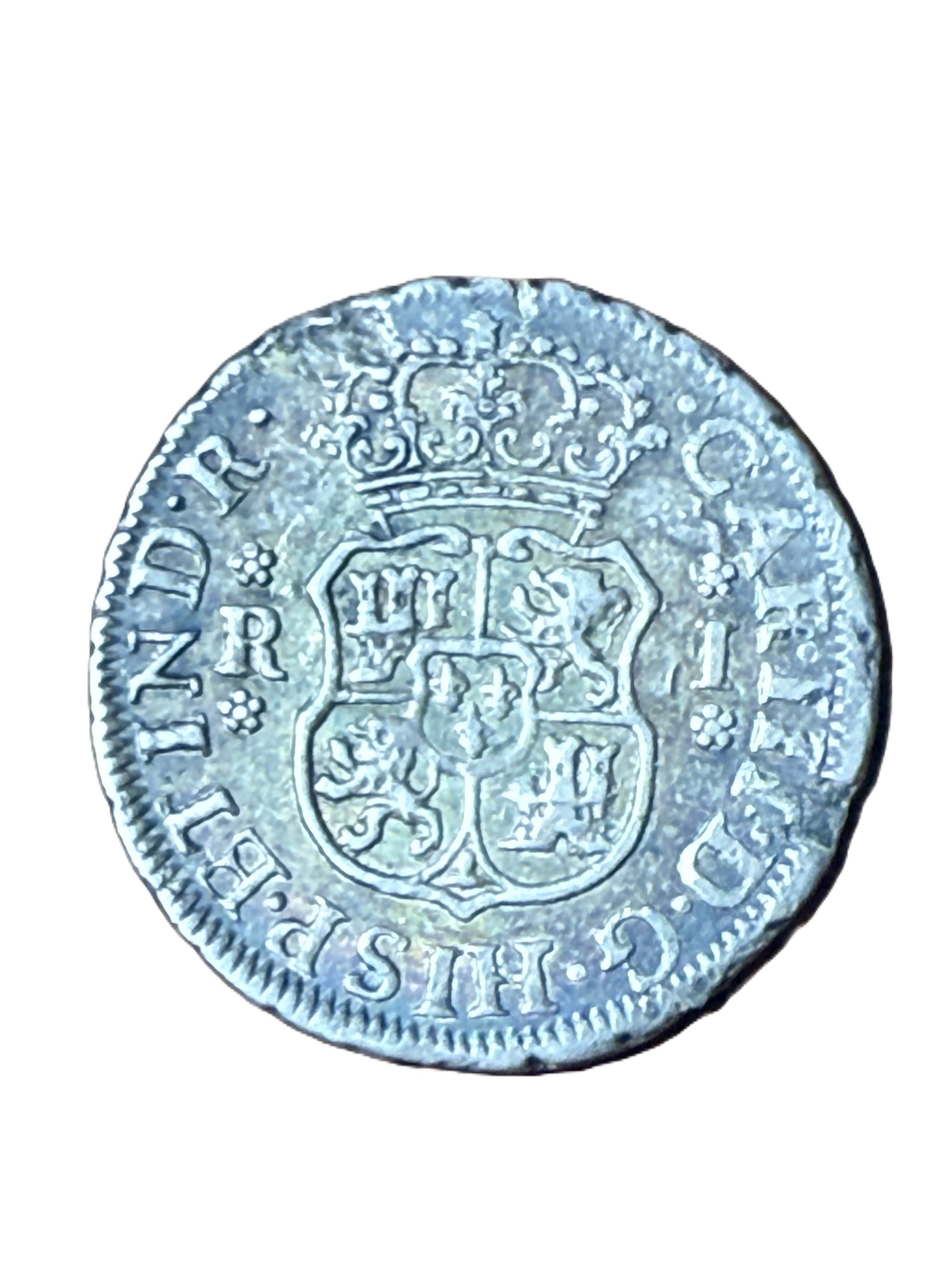 CARLOS III. 1 Real. 1761. Lima. J.M. Columnario. MBC+