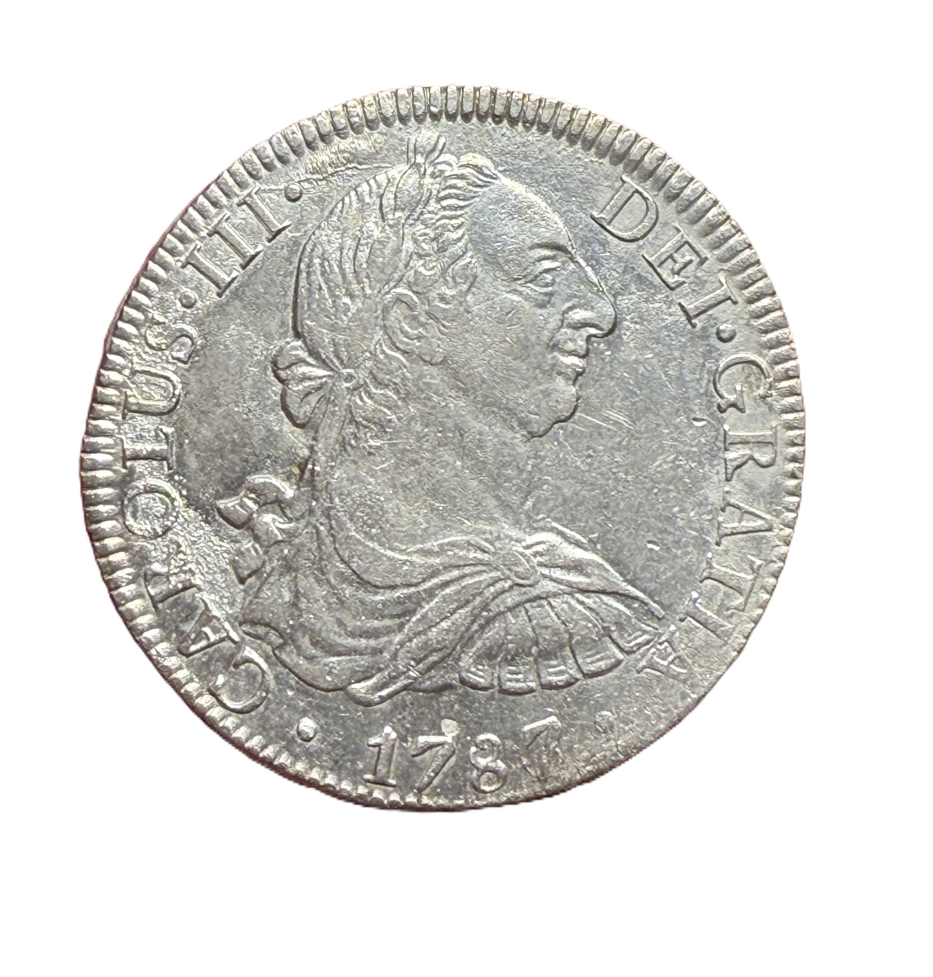CARLOS III. 8 Reales 1787/6. Sobrefecha. México FM. EBC+