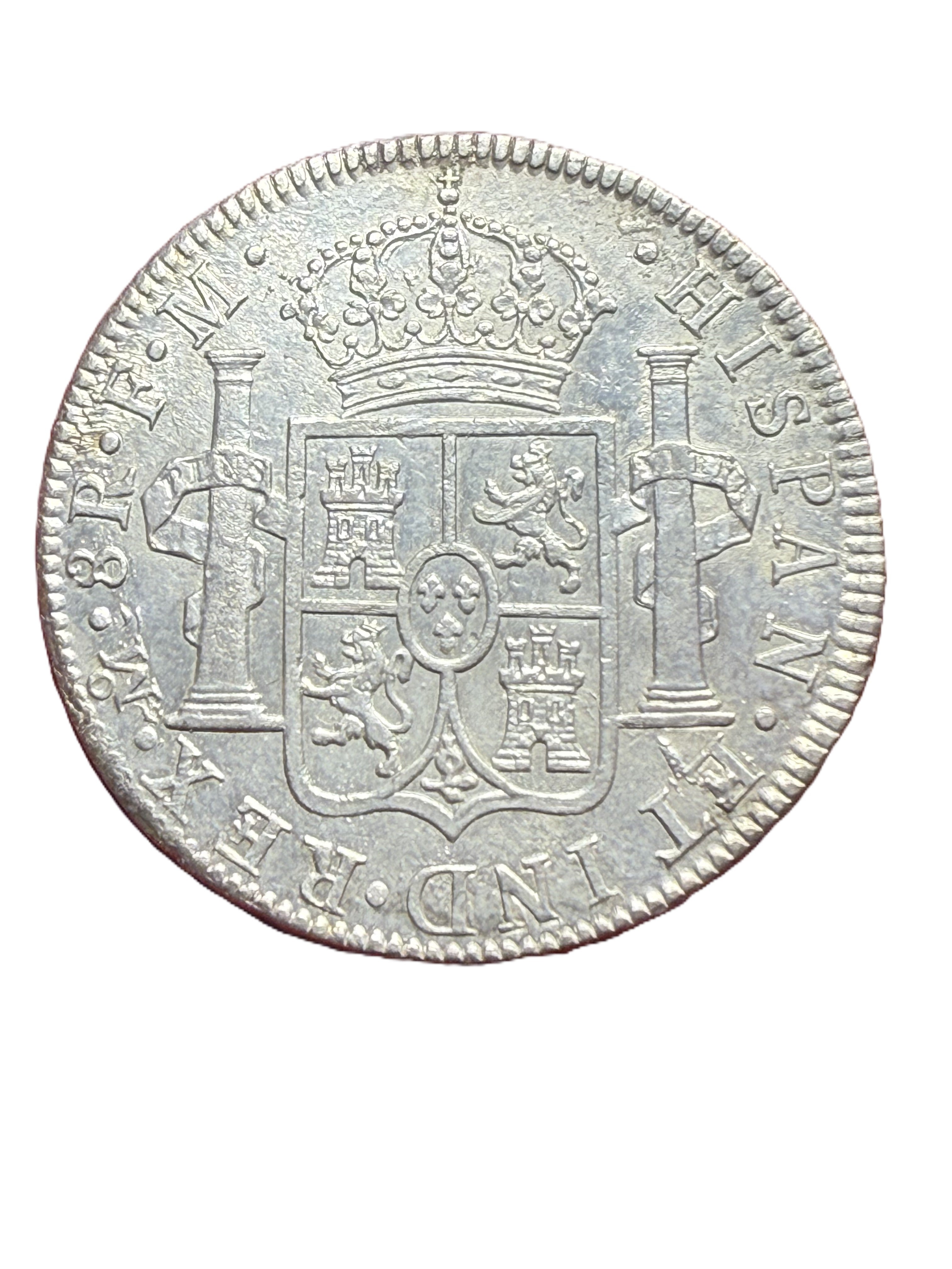 CARLOS III. 8 Reales 1787/6. Sobrefecha. México FM. EBC+