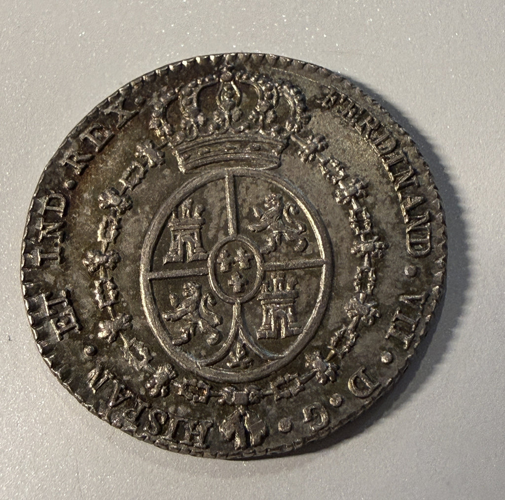 1808. Fernando VII. Madrid. Medalla de Proclamación. Módulo 1 real.