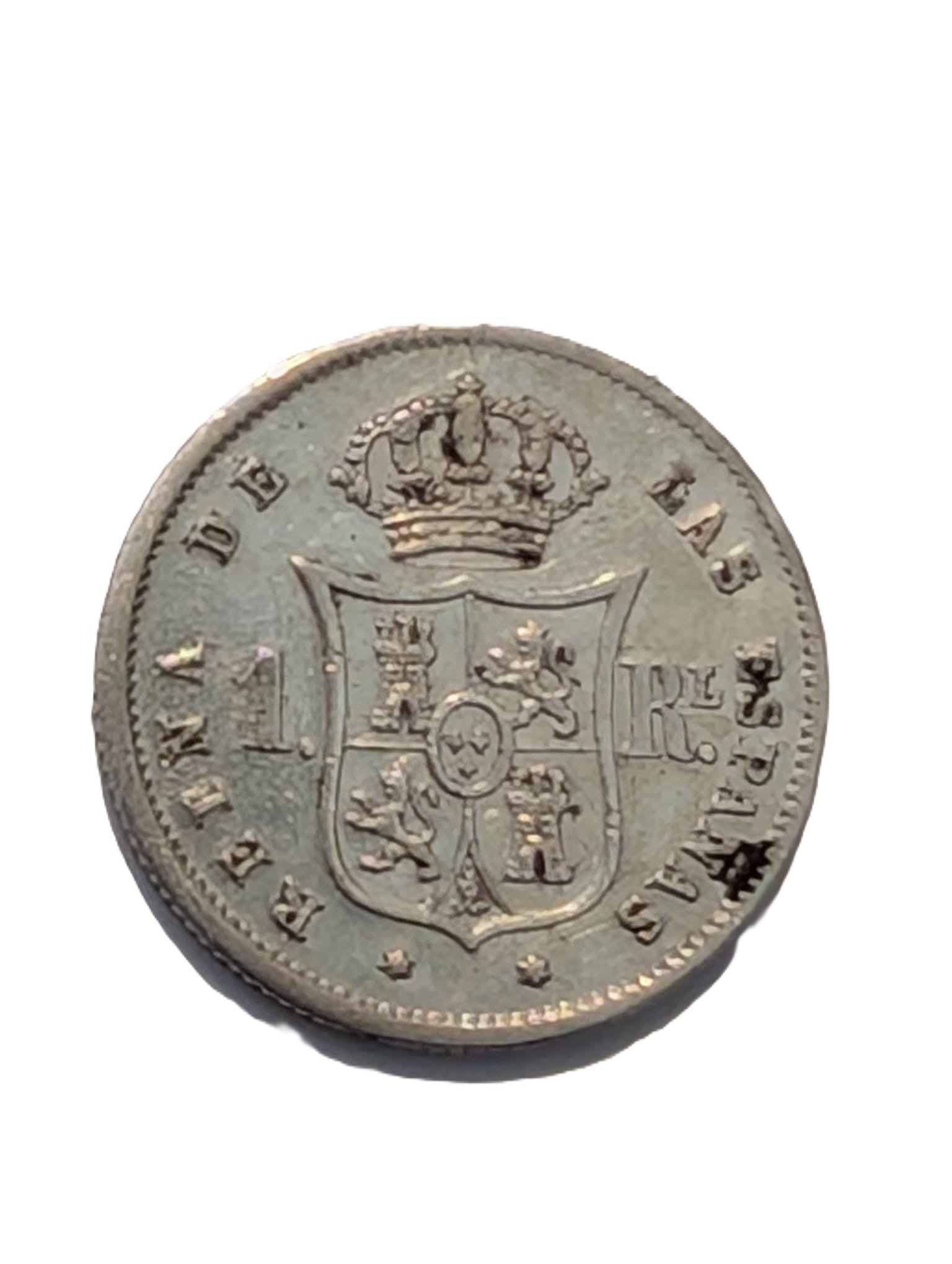 Isabel II. 1 Real. Madrid. 1860.