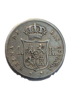 Isabel II. 1 Real. Madrid. 1852. BC+