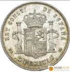 ALFONSO XII. 5 pesetas. Madrid. 1885*18-85.