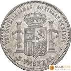 AMADEO DE SABOYA. 5 pesetas. 1871*18-71. Buen ejemplar. EBC- 5 Pesetas