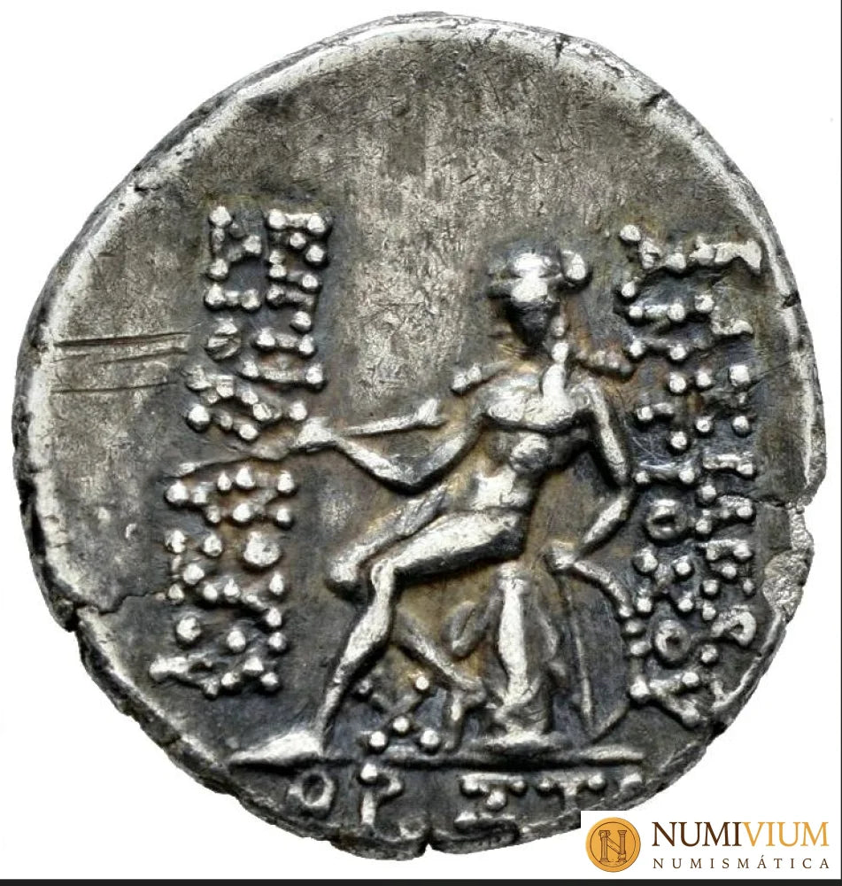 ANTÍOCO VI DIONYSOS (144-142 a.C.). Dracma de Antioquía. Escasa. EBC. REY 13 Dracma