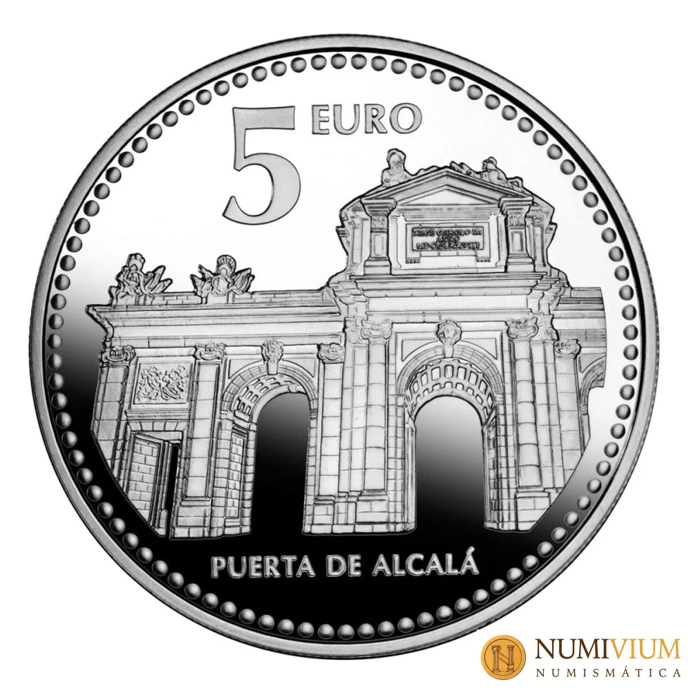 CAPITALES ESPAÑOLAS - MADRID. 5 € de plata Proof