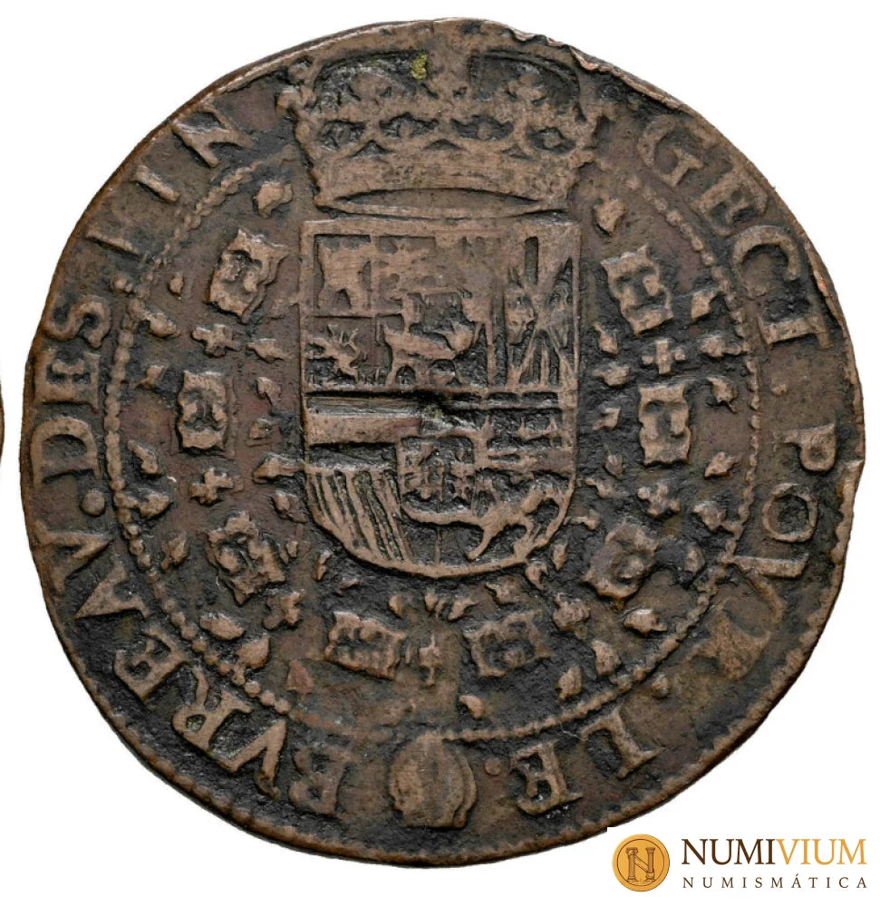 Carlos II (1665-1700). Jetón. 1675. Bruselas.