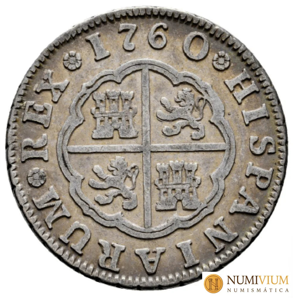 Carlos III (1759-1788). 2 reales. 1760. Madrid. JP. MBC