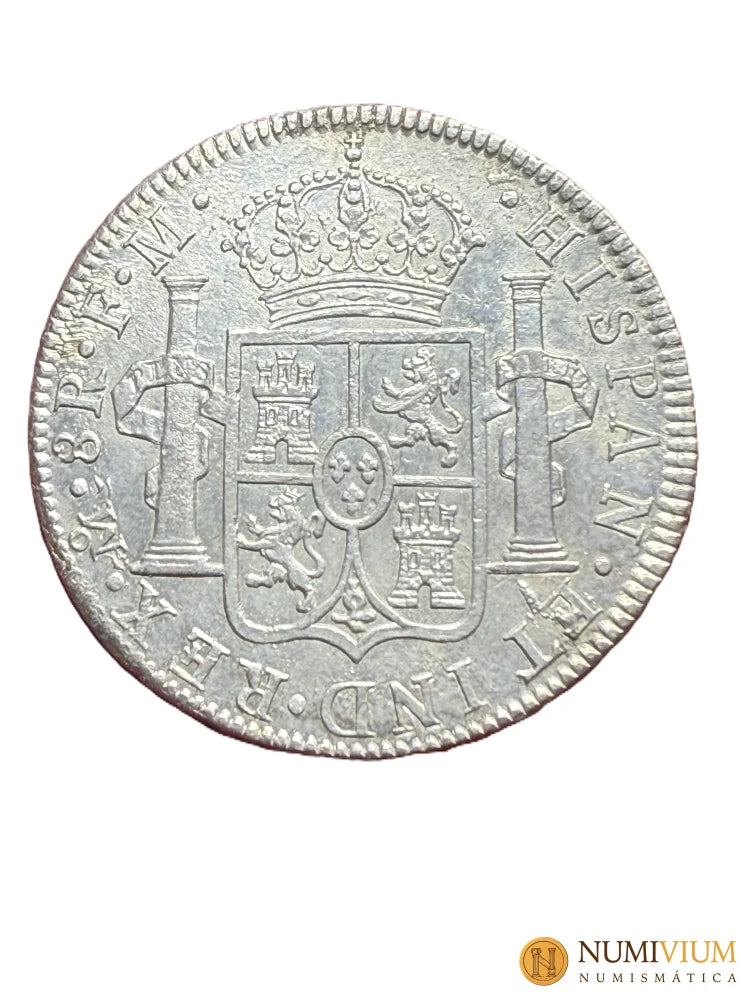 CARLOS III. 8 Reales 1787/6. Sobrefecha. México FM. EBC+ Sobrefecha