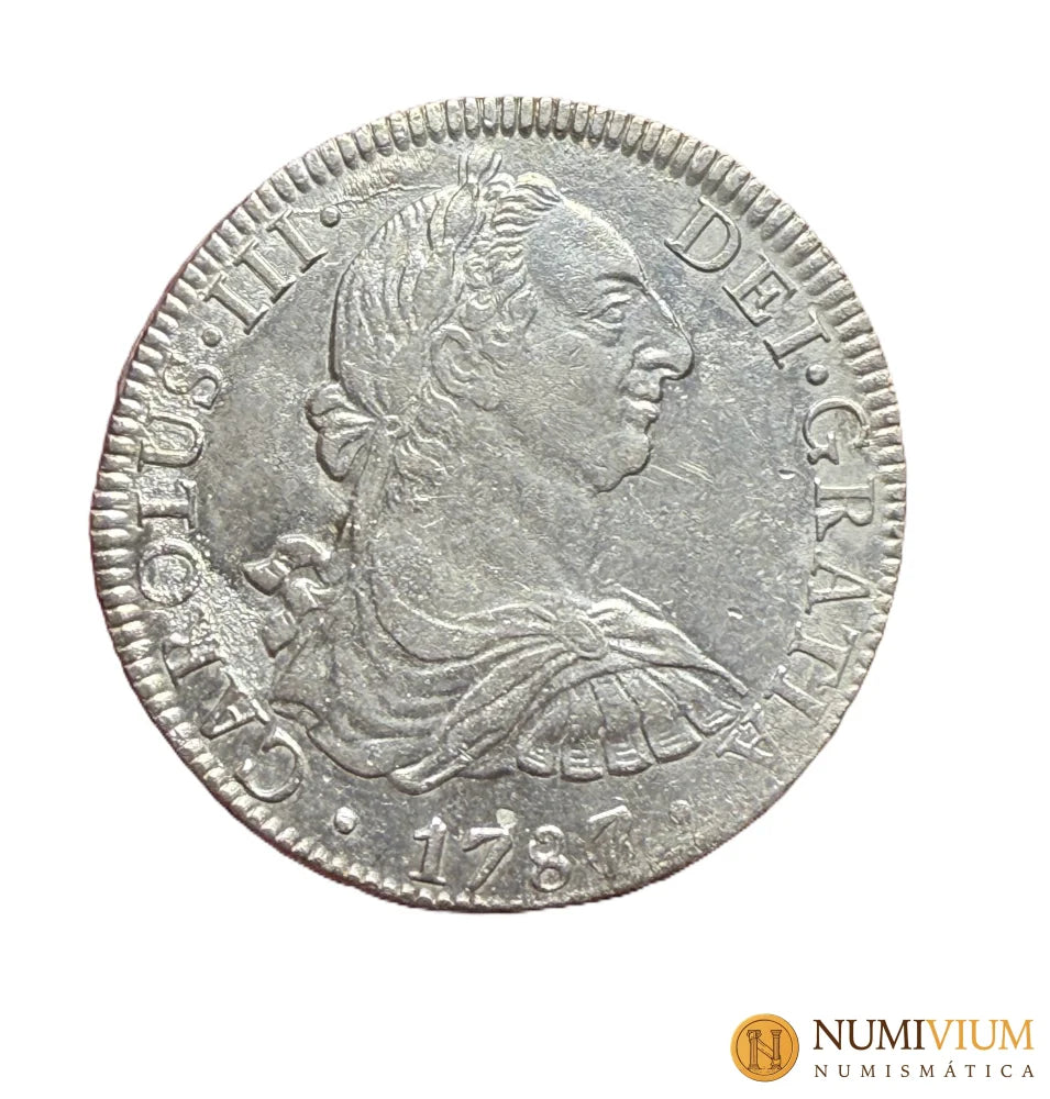 CARLOS III. 8 Reales 1787/6. Sobrefecha. México FM. EBC+ Sobrefecha