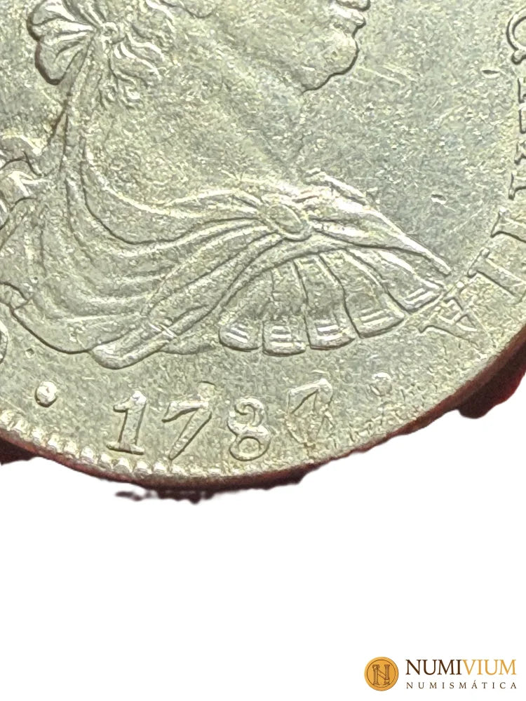 CARLOS III. 8 Reales 1787/6. Sobrefecha. México FM. EBC+ Sobrefecha