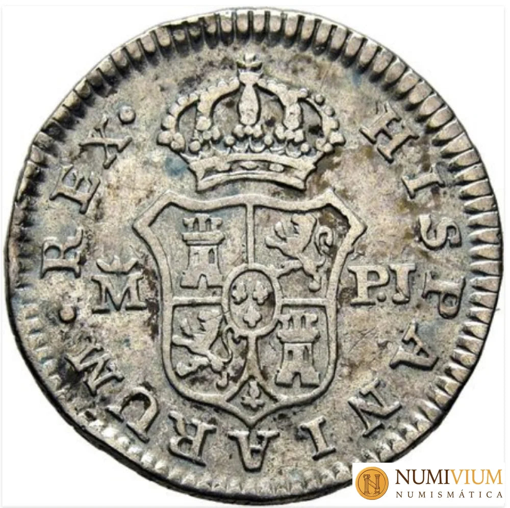 CARLOS III. Madrid. 1/2 real. 1775. PJ. MBC-/MBC