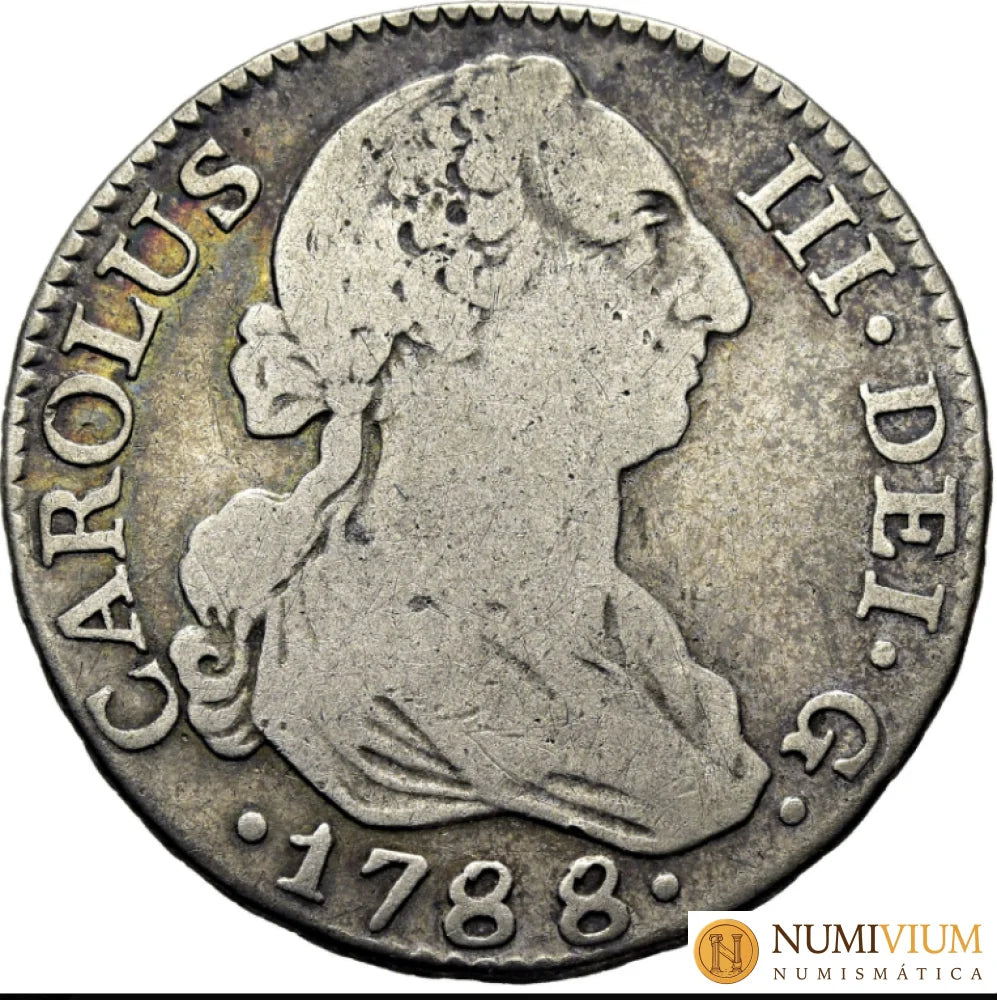 CARLOS III. Madrid. 2 reales. 1788. M. BC+ 2 Reales