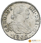 CARLOS IV. 2 Reales. 1806. Sevilla. MBC+/EBC-. Restos brillo original