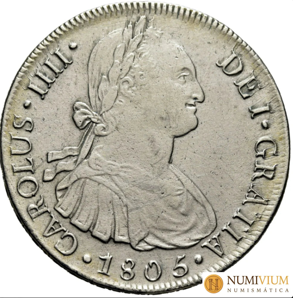 CARLOS IV. Lima. 8 reales. 1805. JP. EBC+