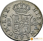 CARLOS IV. Madrid. 2 reales. 1808. IG. EBC+. Atractivo ejemplar