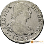 CARLOS IV. Madrid. 2 reales. 1808. IG. MBC+/EBC-