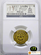 Consejo Municipal de Menorca (Baleares). 2,5 Pesetas. 1937. MS-63 Emisiones Locales
