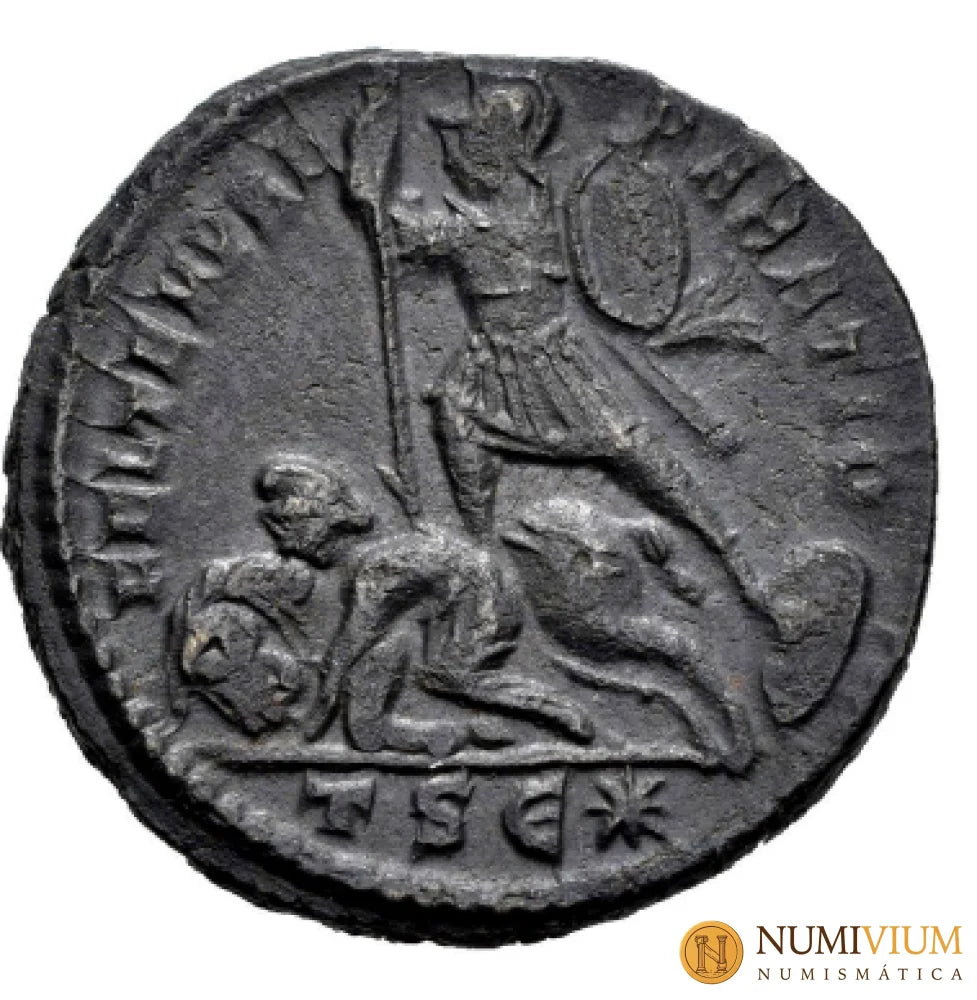 CONSTANCIO II. Centenional. 348-350 d.C. Thessalonica. (Ric-VIII 115). MBC/MBC+. Centenional