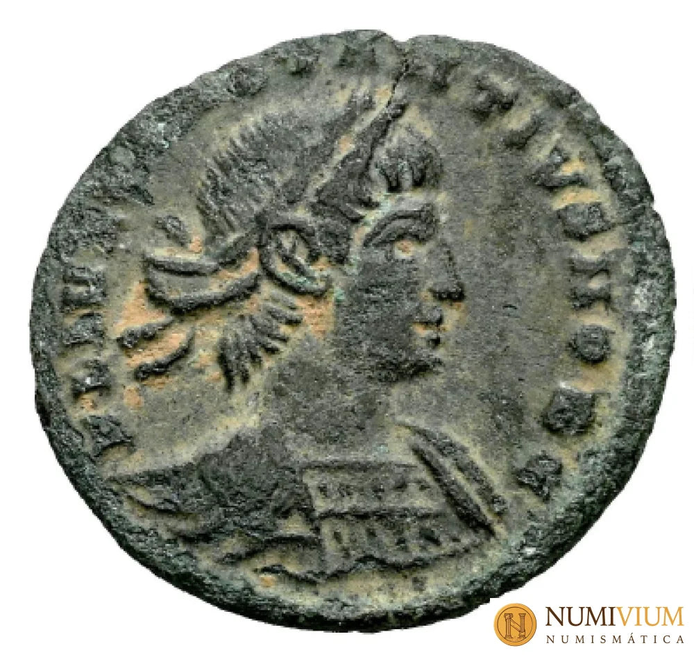 Constancio II. Follis. 333-334 d.C. Treveri. (Ric VII-558 var.).