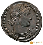 Constantino I. Follis. 328 d.C. Constantinopla. (Ric-VII 35)