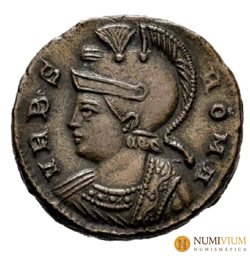 Constantino I. Series conmemorativas. Follis. 332-333 d.C. Treveri. (Ric-542).