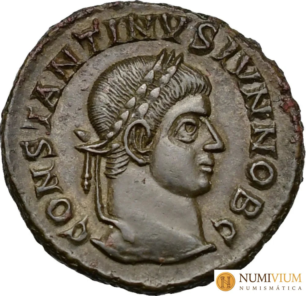Constantino II Siscia nummus 321–324. Excelente estado Nummus