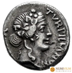 DENARIO de Augusto (14 aC-27 dC). RIC 287. Recuperación de las insignias romanas Denaio