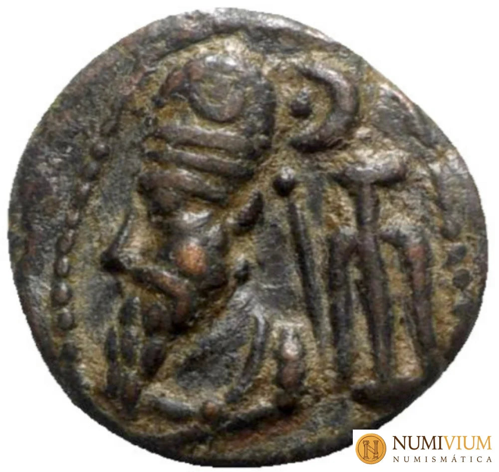 Reyes de Elymais FRAATES (c. 100-150 d.C.). Dracma de bronce.