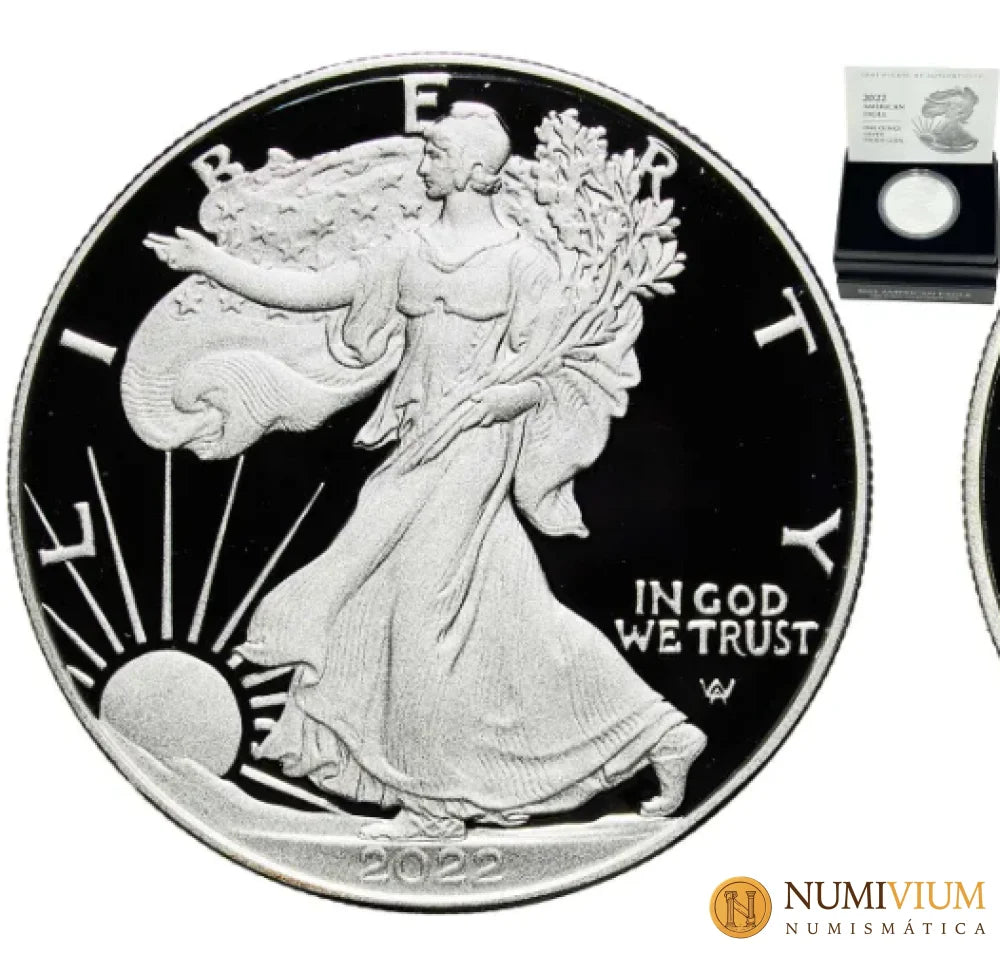 Estados Unidos. República Federal. 2022 W. 1 Dólar ’American Silver Eagle’. Nuevo reverso - Onza